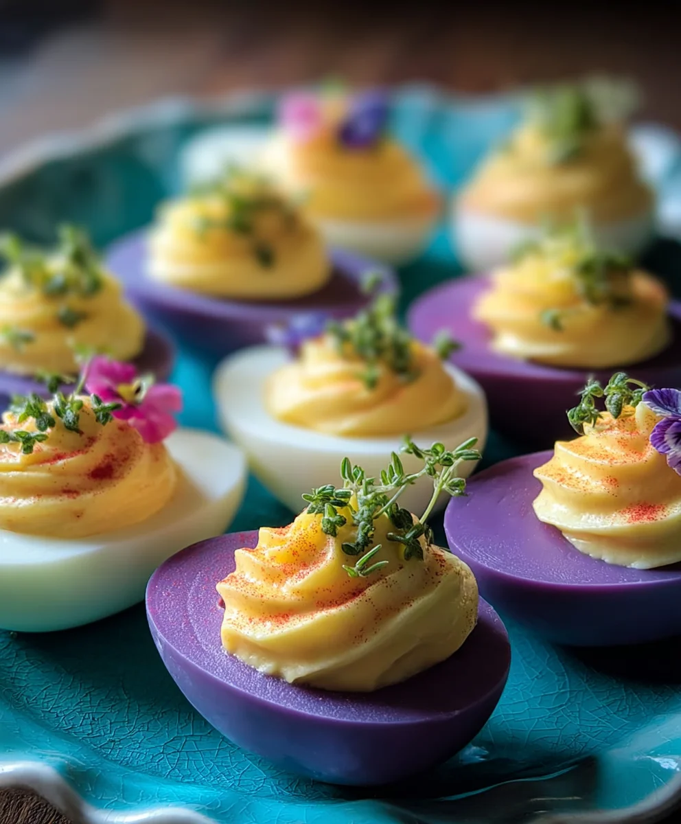 Fun-Colored Deviled Eggs - Easy Recipe