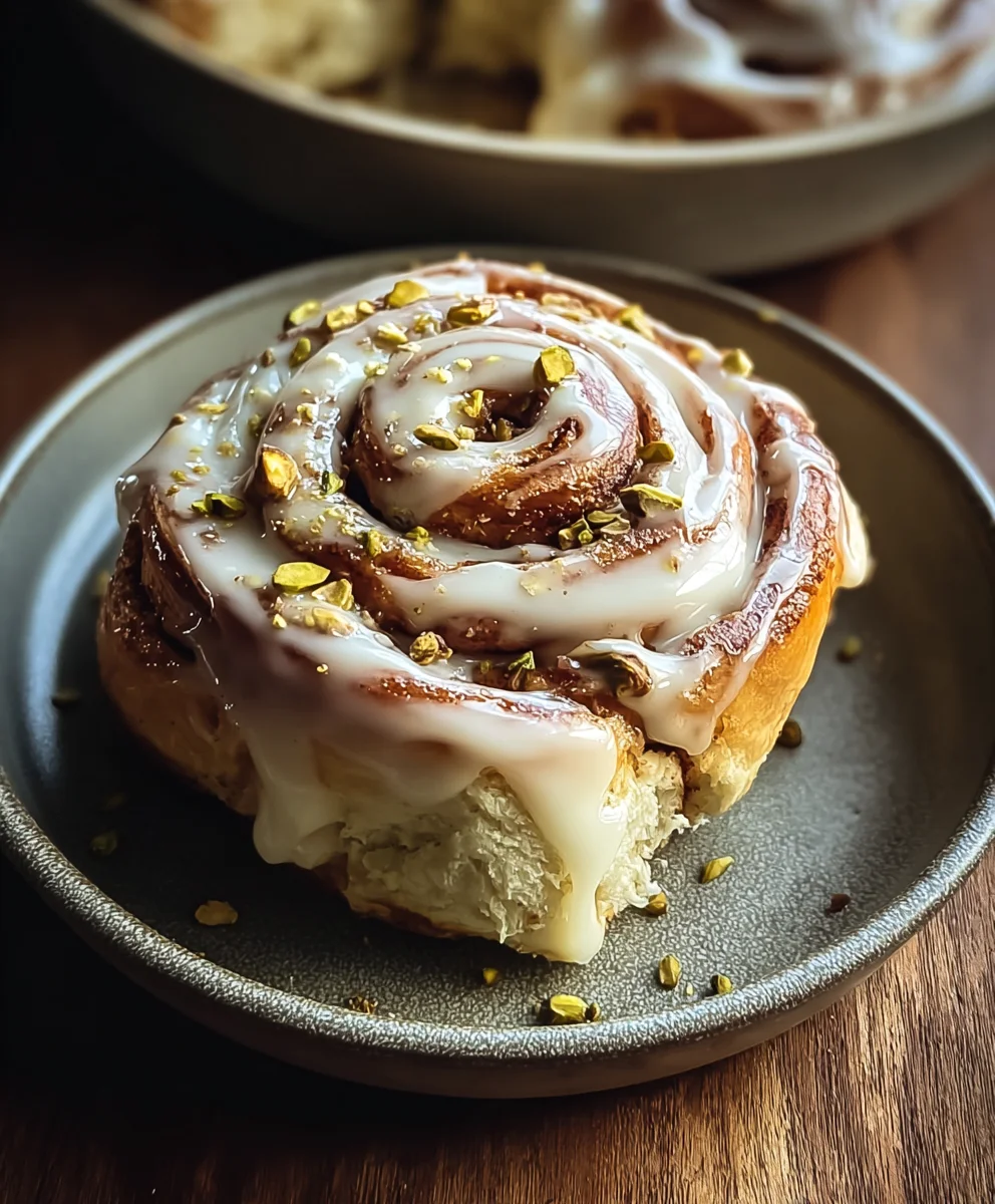 Small Batch Pistachio Cream Cinnamon Rolls