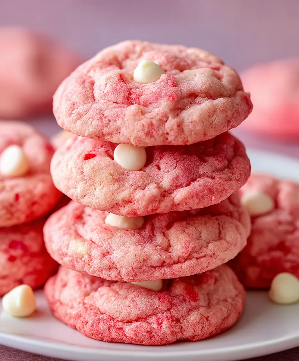 Easy Strawberry Cake Mix Cookies - Simple Dessert