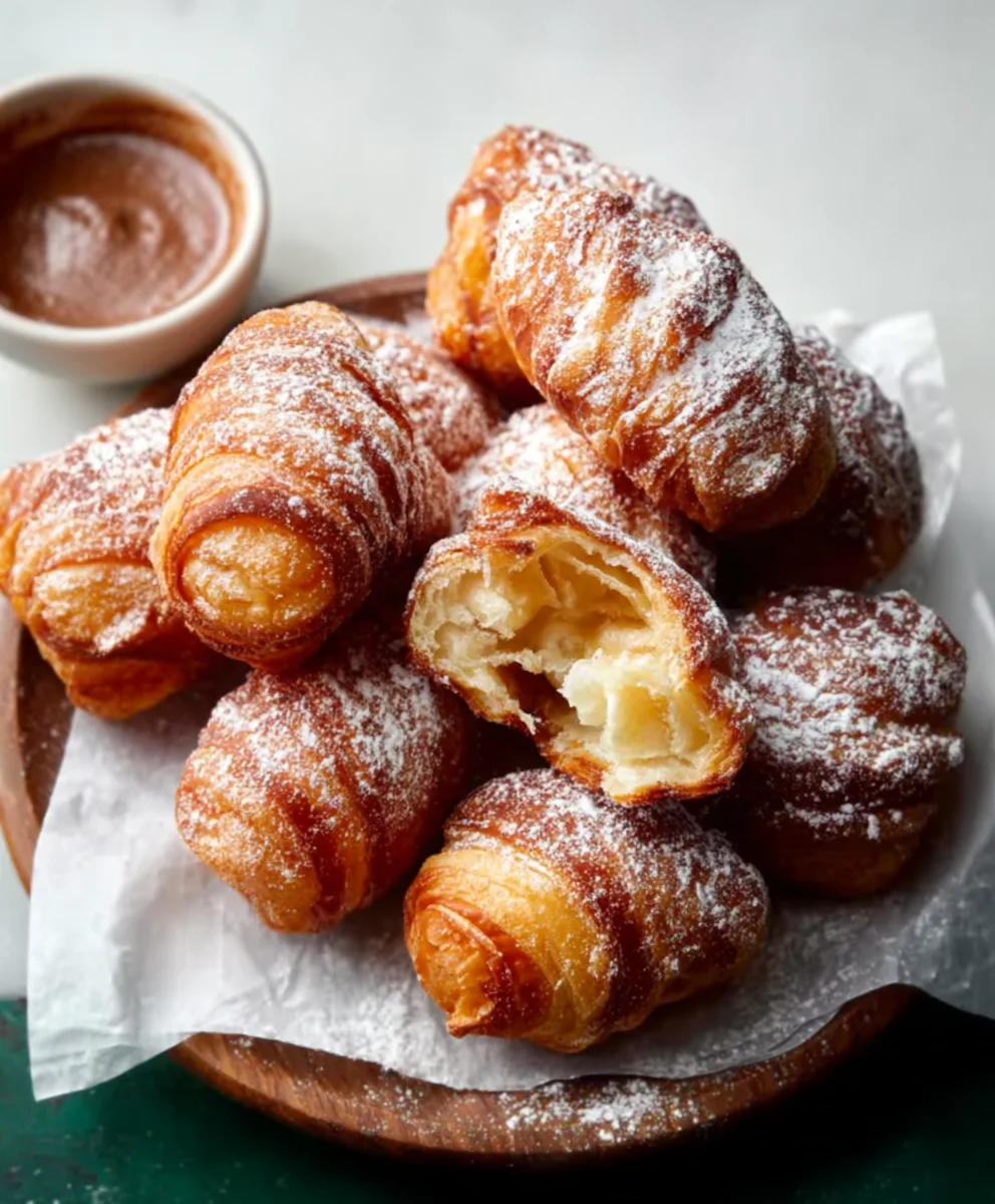 Fried Croissant Beignets - Easy Sweet Treat