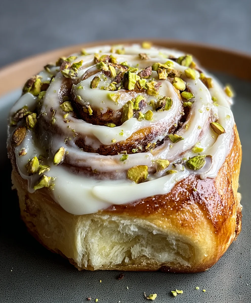 Small Batch Pistachio Cream Cinnamon Rolls