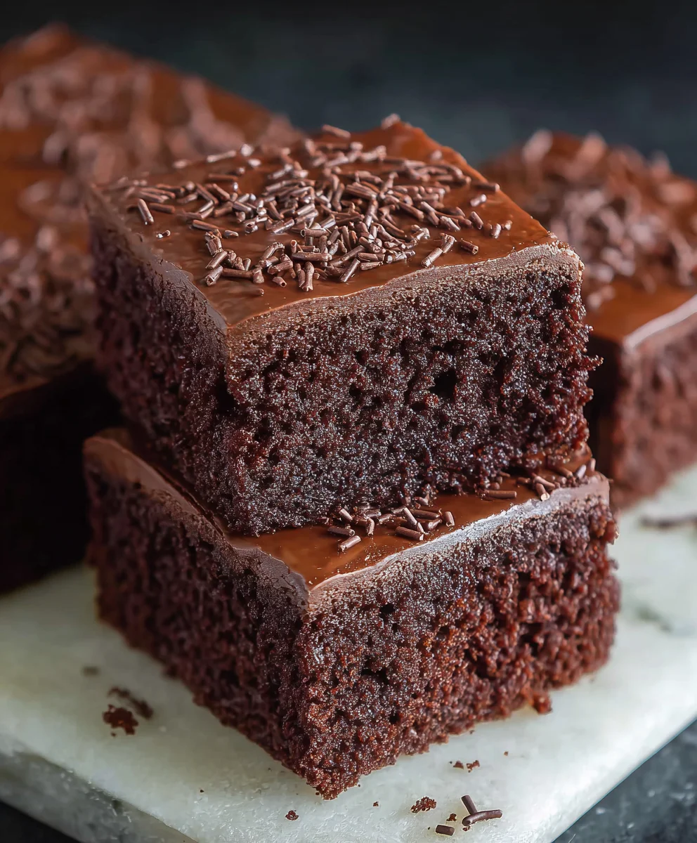 Old School Chocolate Traybake Cake- Easy & Delicious