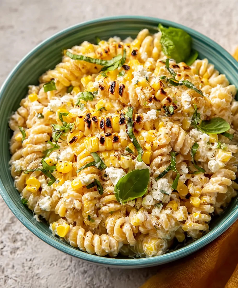 Creamy Street Corn Pasta Salad Recipe