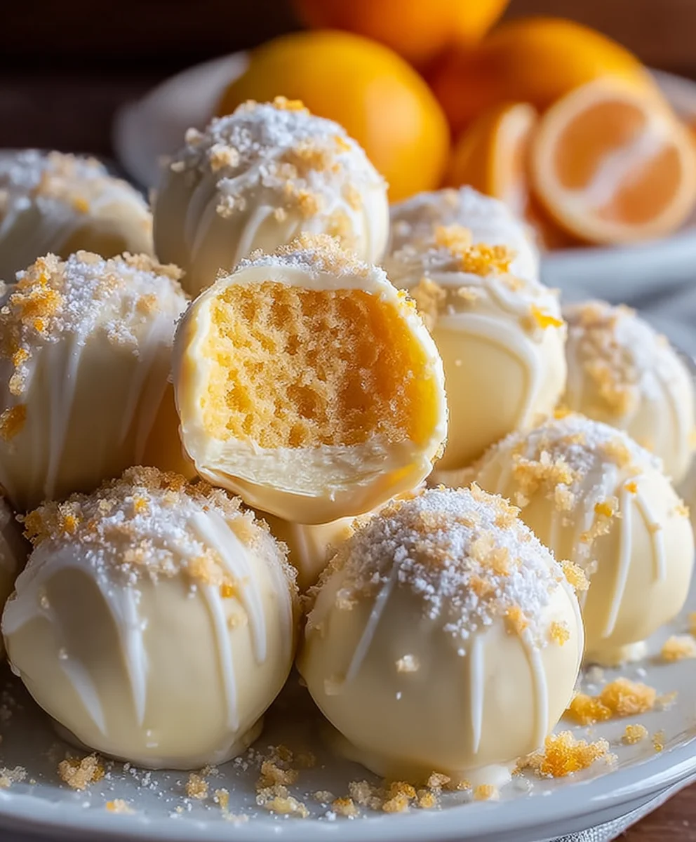 White Chocolate Orange Creamsicle Truffles-Easy Recipe