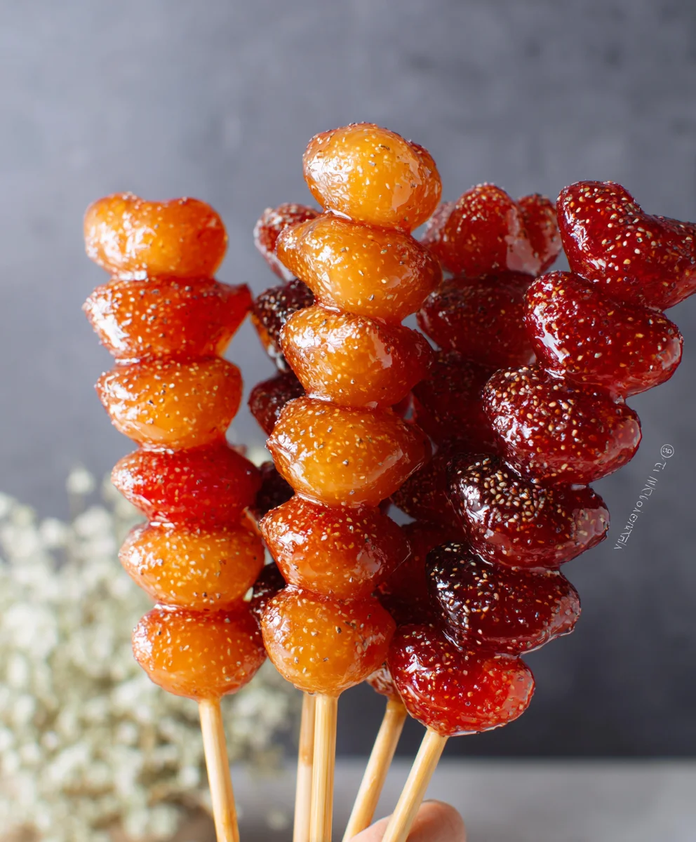 Easy Tanghulu Recipe - Sweet Candied Fruit Delight