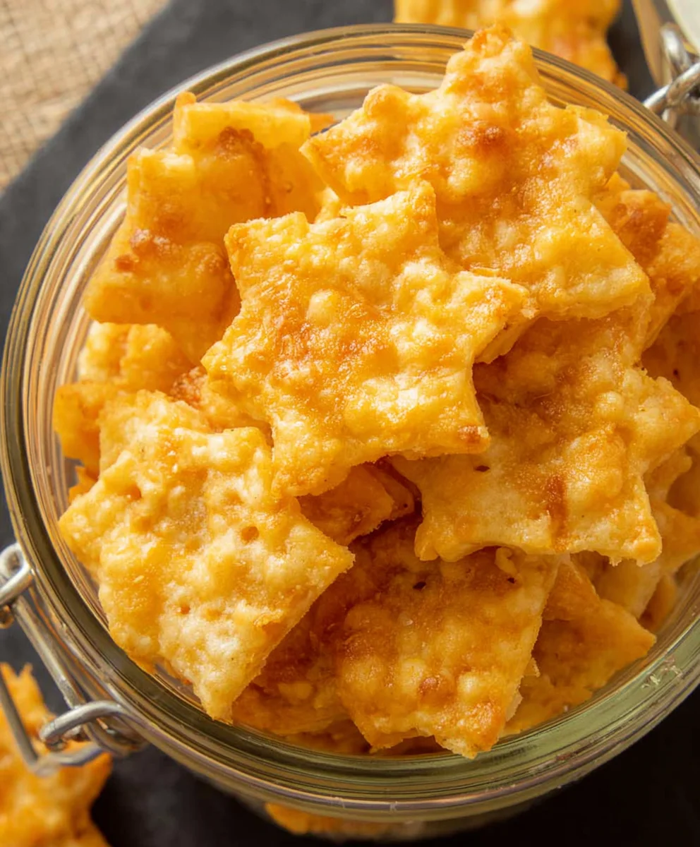 Sourdough Cheddar Crackers-Crispy Homemade Snack Recipe