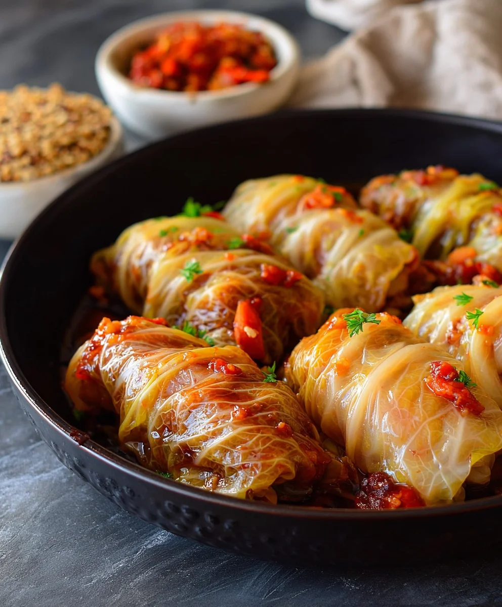 Easy Vegan Cabbage Rolls - Hearty & Delicious