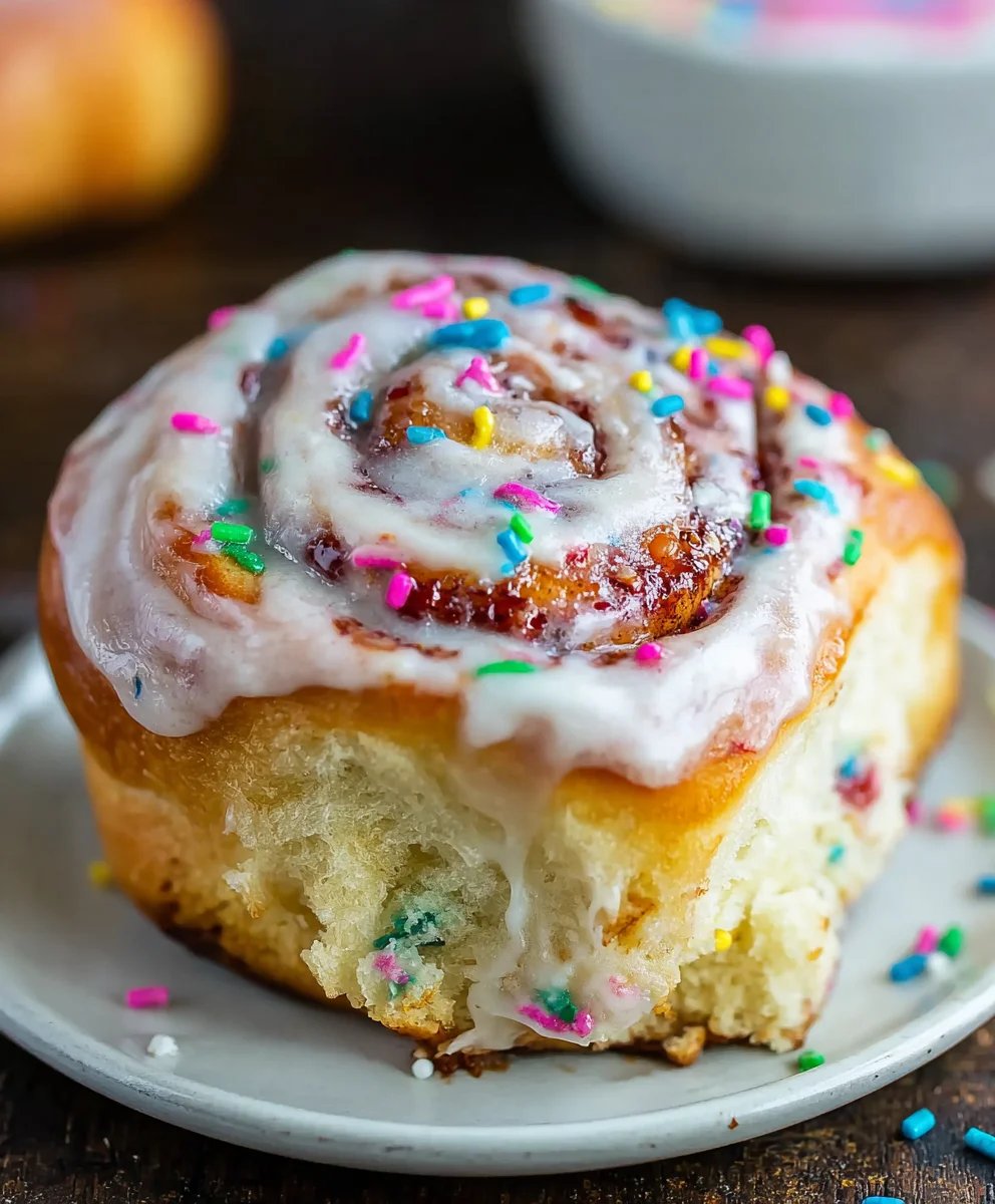 Funfetti Cinnamon Rolls- Easy & Delicious Treat