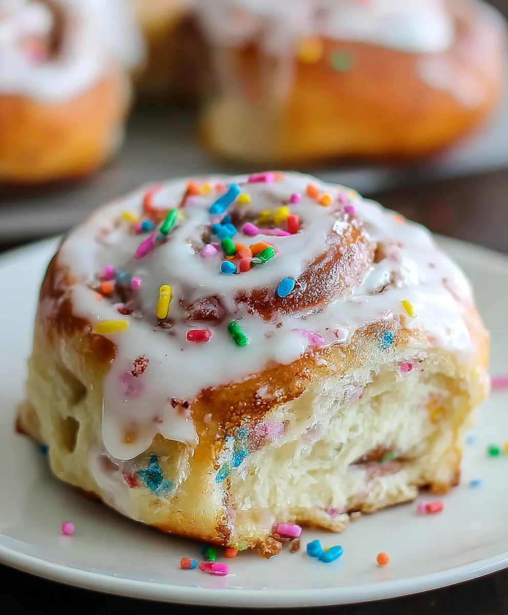 Funfetti Cinnamon Rolls- Easy & Delicious Treat