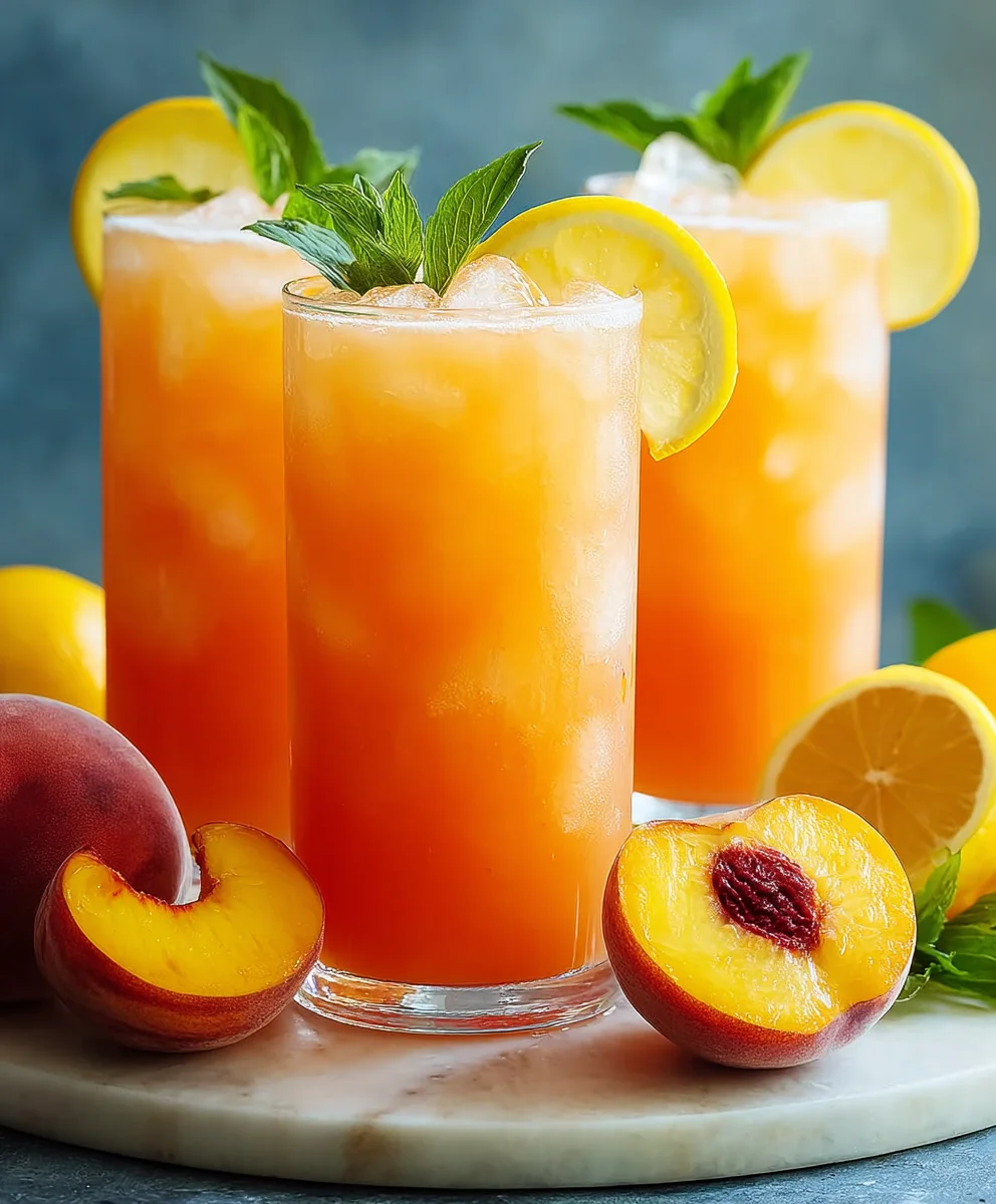 Refreshing Peach Lemonade Recipe - Easy & Delicious
