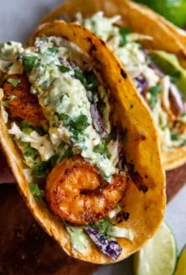 Cilantro Lime Shrimp Tacos with Creamy Slaw