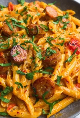 One Pot Creamy Cajun Sausage Pasta (30-Minutes)