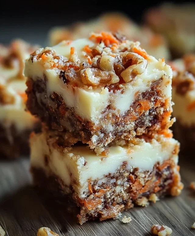Irresistibly Indulgent Carrot Cake Cream Cheese Bars