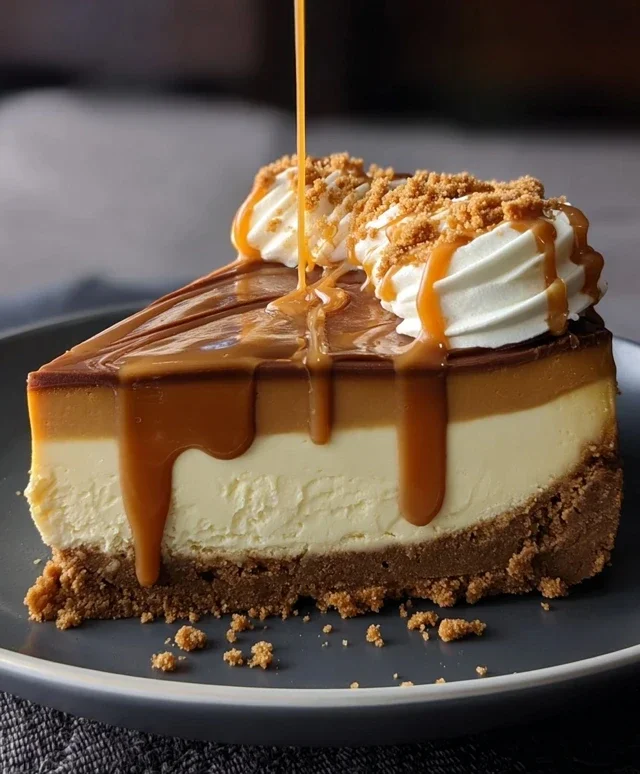 Cookie Butter Caramel Cheesecake