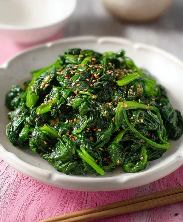 Korean Spinach Side Dish (Sigeumchi Namul)