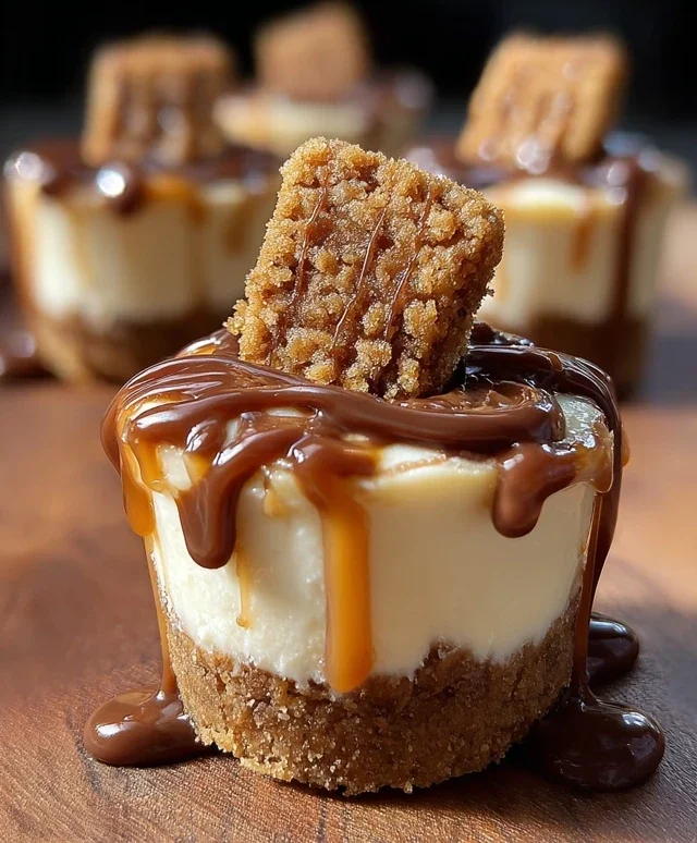 Mini Cookie Butter Cheesecake Cups