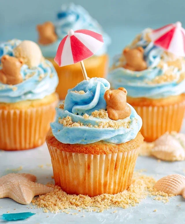 Beach Party Cupcakes