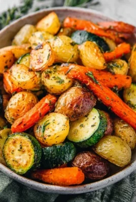 Garlic Herb Roasted Potatoes Carrots and Zucchini