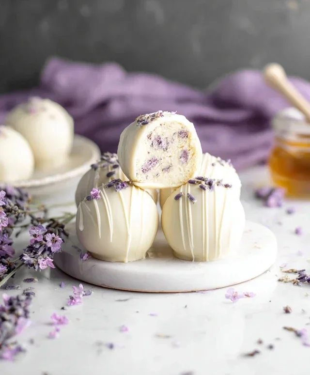 Honey Lavender White Chocolate Truffles