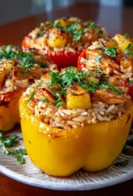 Teriyaki Pineapple Chicken and Rice Stuffed Peppers: A Sweet and Savory Meal