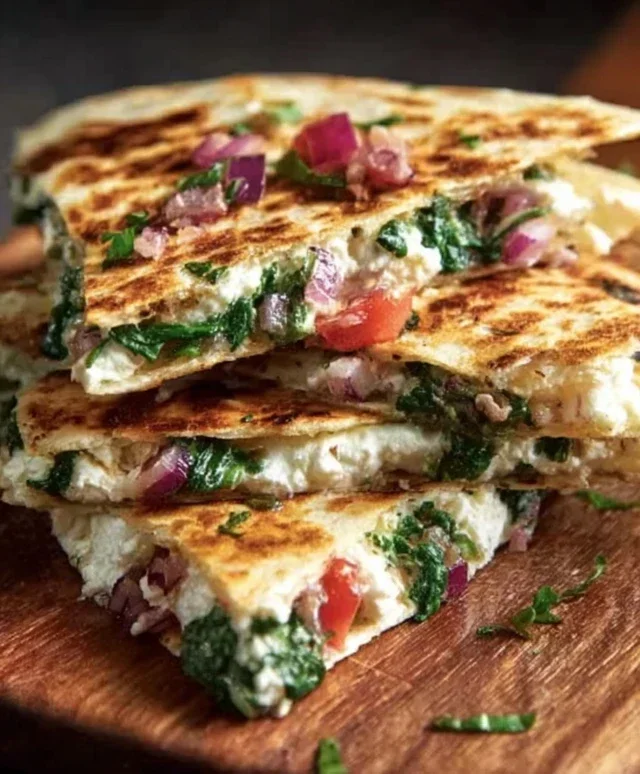 Spinach and Feta Quesadillas