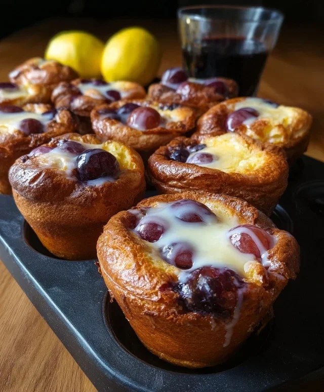 Sparkling Grape Juicecas Portuguese Popovers