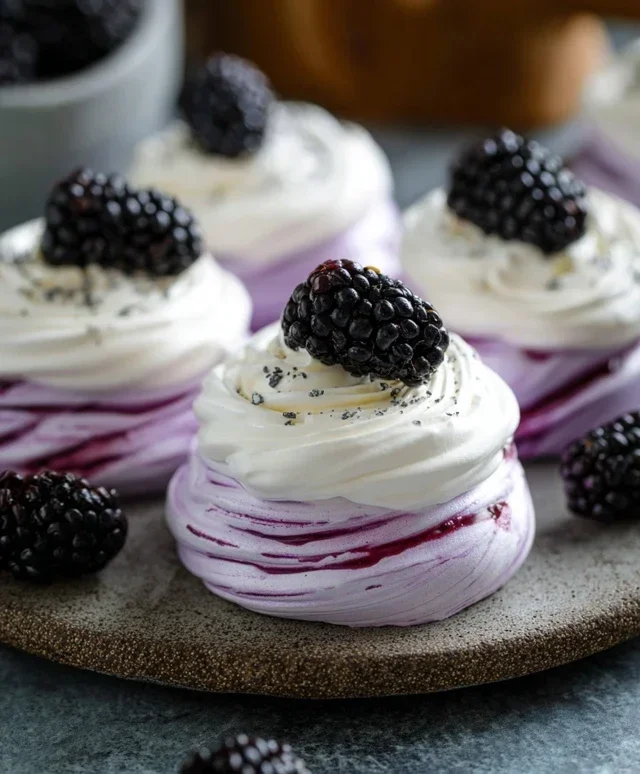 Blackberry Pavlovas