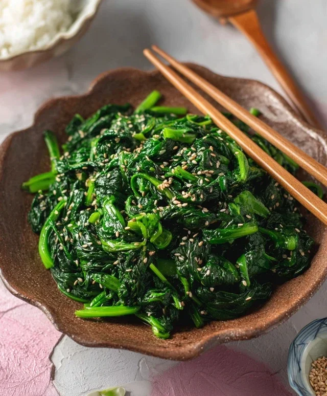 Korean Spinach Side Dish (Sigeumchi Namul)