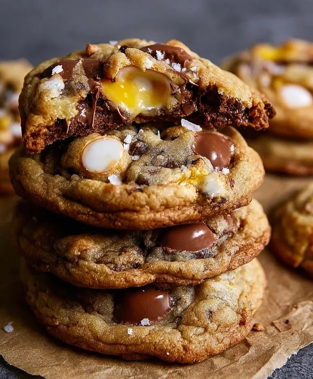 Brown Butter Cadbury Creme Egg Chocolate Chip Cookies