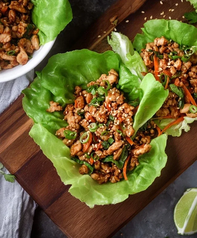 Thai Chicken Lettuce Wraps