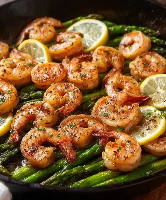 Lemon Garlic Shrimp and Asparagus (20-Minutes)