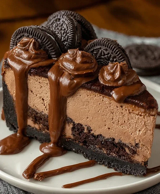 No Bake Oreo Nutella Cheesecake