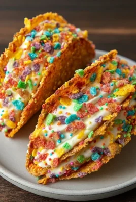 Fruity Pebbles Cheesecake Tacos
