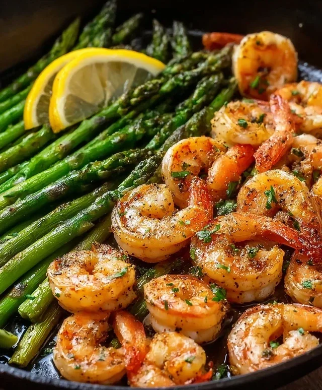 Lemon Garlic Shrimp and Asparagus (20-Minutes)