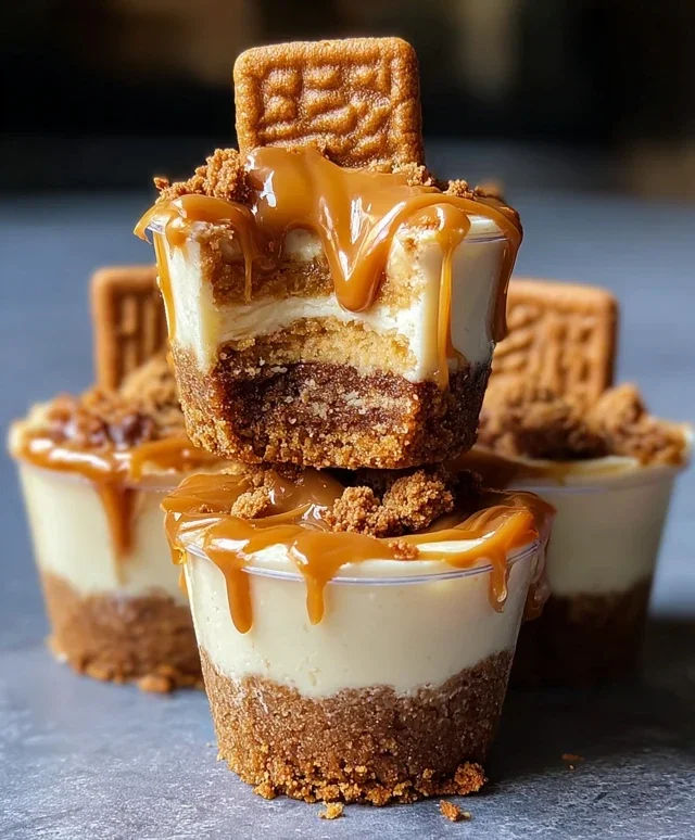Mini Cookie Butter Cheesecake Cups
