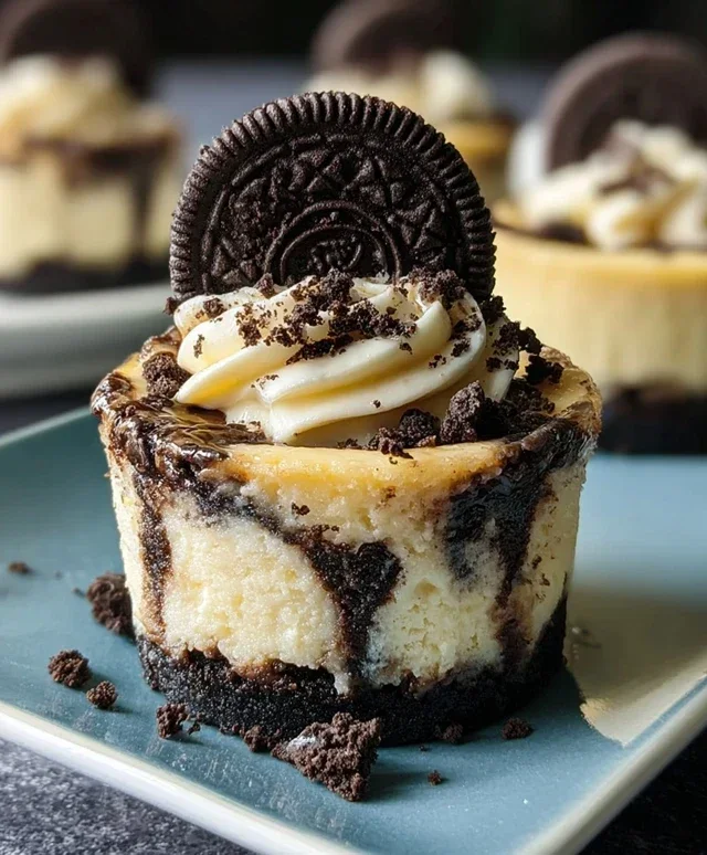 Oreo Overload Stuffed Mini Cheesecake