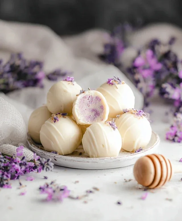 Honey Lavender White Chocolate Truffles