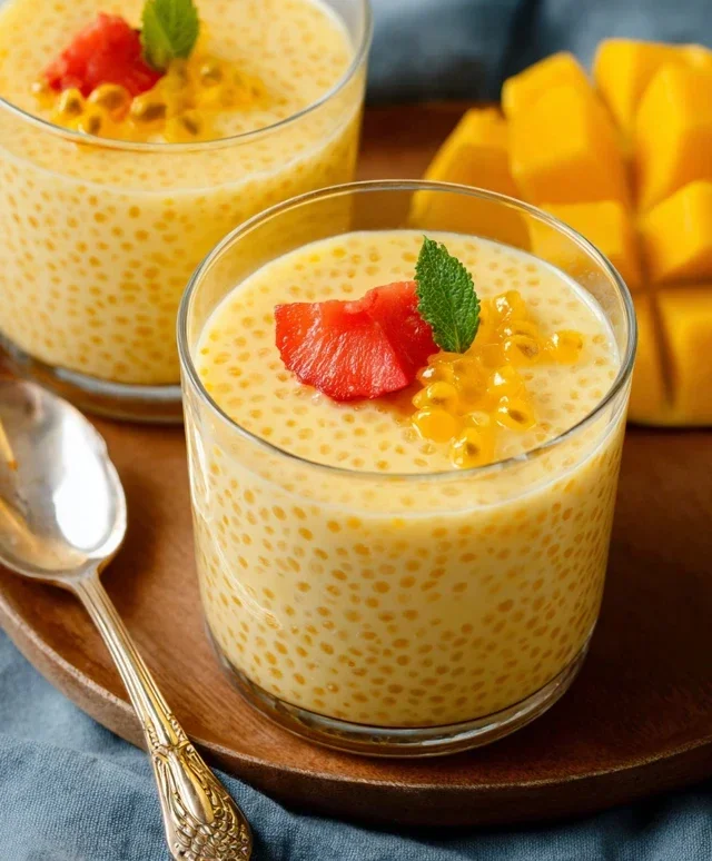 Mango Tapioca Pudding (Mango Sago)