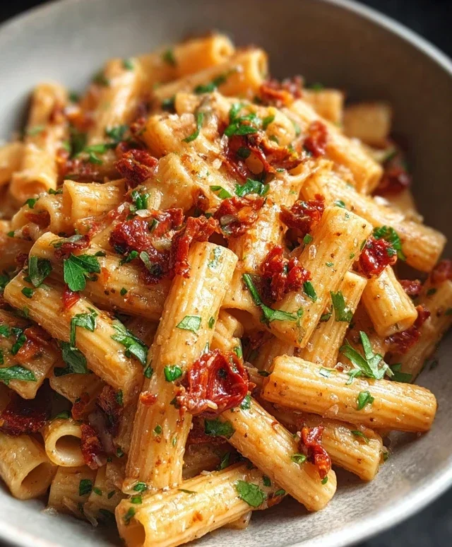 Creamy Sun-Dried Tomato Pasta with Capers and Dill