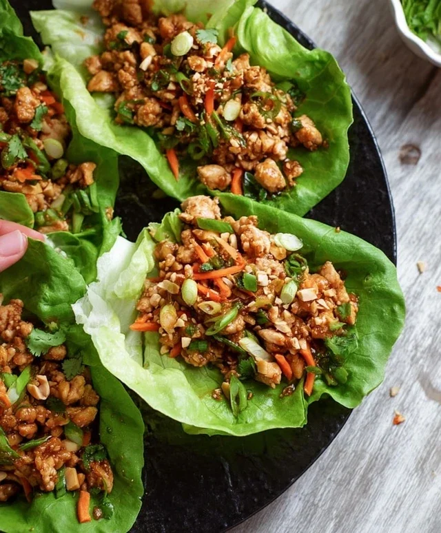 Thai Chicken Lettuce Wraps