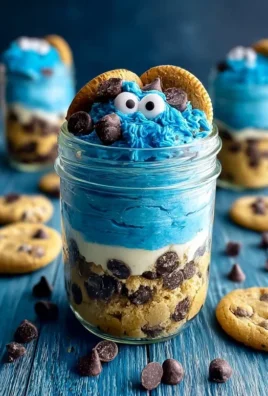 Cookie Monster Cake Jars
