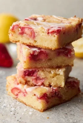 Strawberry Lemon Blondies