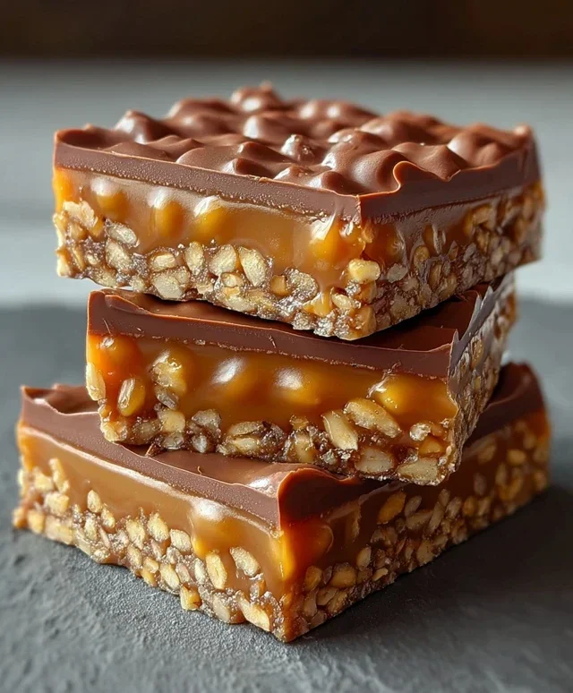 Caramel Fudge Crunch Bars