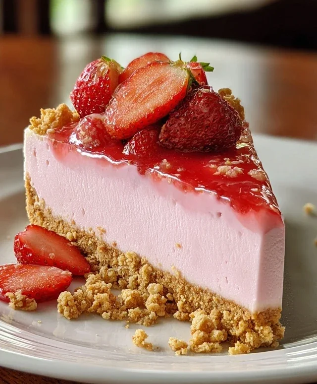 Strawberry Crunch Pink Cheesecake