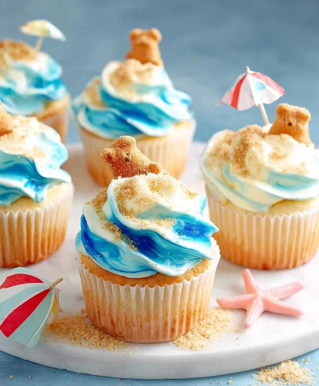 Beach Party Cupcakes