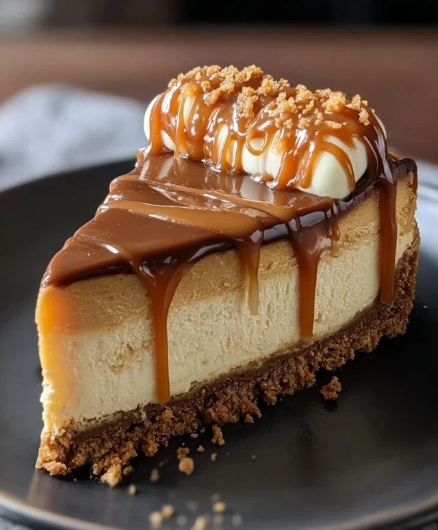 Cookie Butter Caramel Cheesecake