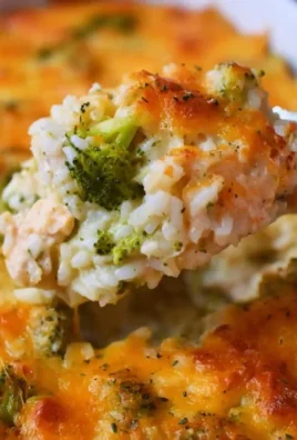 Creamy Chicken Broccoli Rice Cheese Casserole