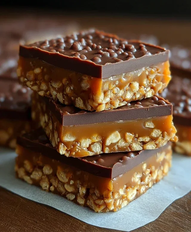 Caramel Fudge Crunch Bars