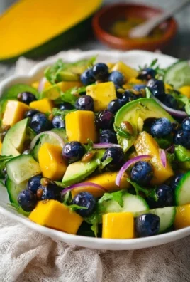 Mango Cucumber Salad with Blueberry and Avocado