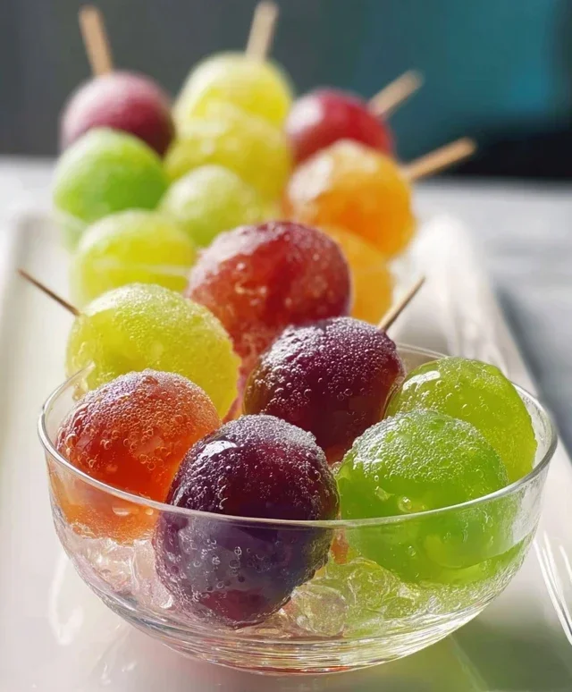 Frozen Candy Grapes with Jell-O